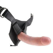 King Cock Strap-On Harness With 6 Inch Cock In Flesh