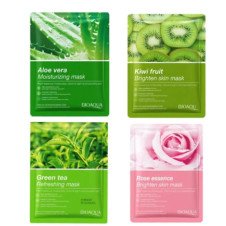 Bioaqua Pack Of 4 Moisturizing Anti-Wrinkle Crystal Facial Sheet Masks 30g x4 Sheet Masks